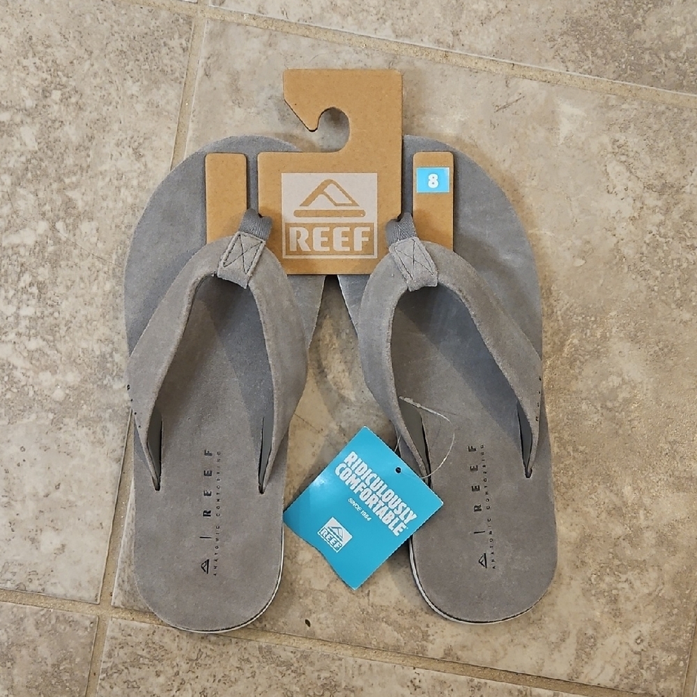 Reef Charcoal Suade Sandals